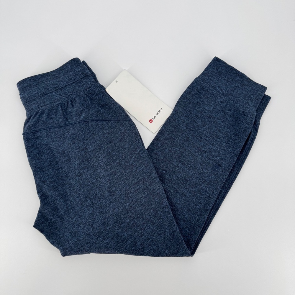Lululemon Ready to Rulu Jogger Crop Heathered Navy Blue Black High Rise Size 0
